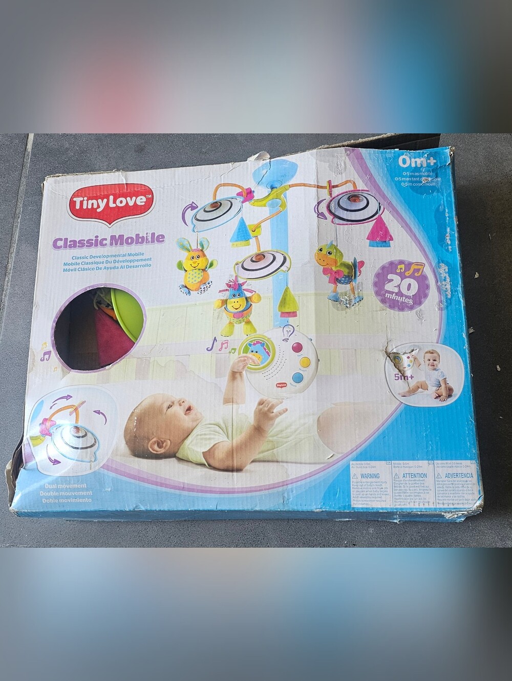 Love Bright Hanging Musical Mobile with Yellow, Green, Pink & Blue Toys